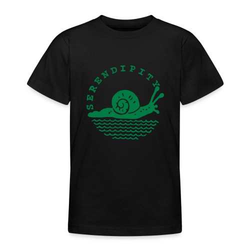 Serendipitous Snail - a logo for slow boating - Teenage T-Shirt