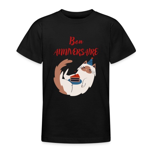 Bon anniversaire chat - T-shirt Ado