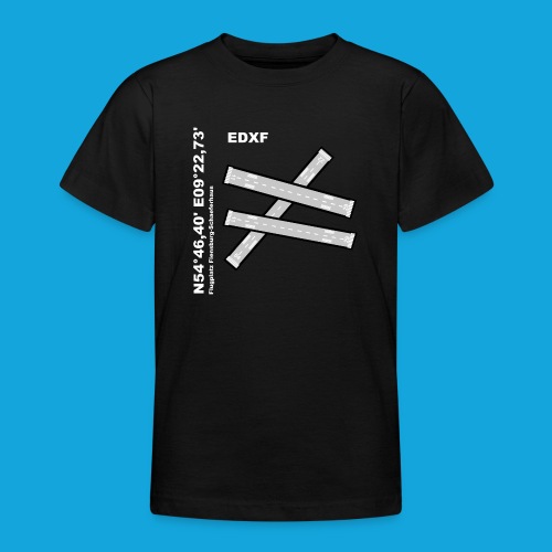 Flugplatz EDXF Design mit Namen und Koordinaten - Teenager T-Shirt