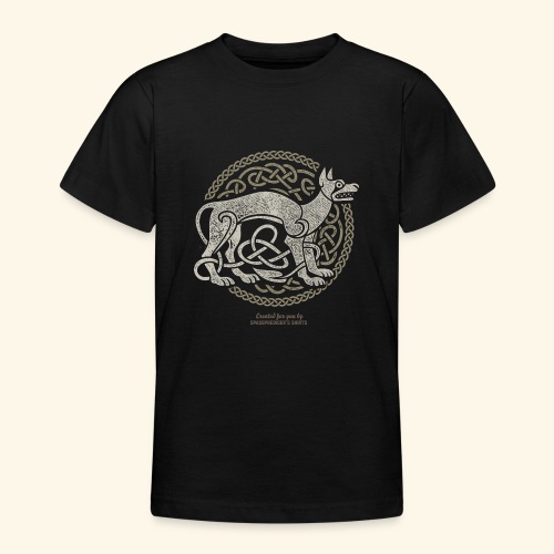 Irland T Shirt Hund und keltisches Ornament - Teenager T-Shirt