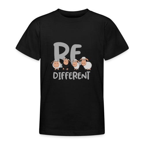 Be different Schafe: Einzigartiges schwarzes Schaf - Teenager T-Shirt