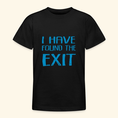 Text Exit Blue - T-shirt tonåring