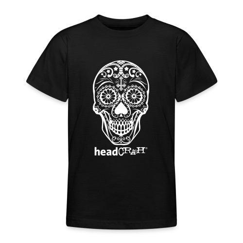 Skull & Logo white - Teenager T-Shirt