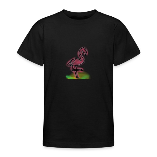 Flamingo auf einem Bein - Teenager T-Shirt