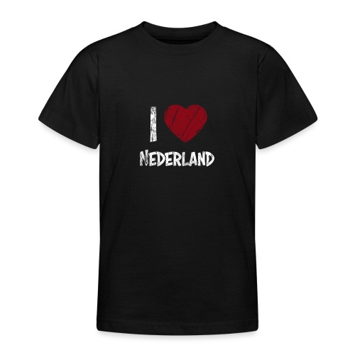 I Love Nederland - T-skjorte for tenåringer