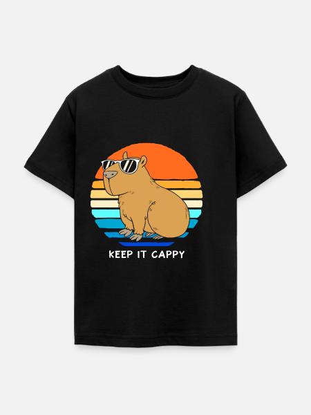Capybara Capibara - Teenager T-Shirt - Schwarz