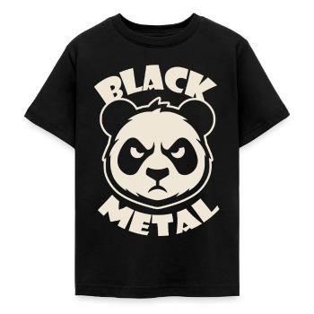 Black Metal/ Panda - T-shirt Ado - noir - Devant - AI Model Teenager Male light (155cm)