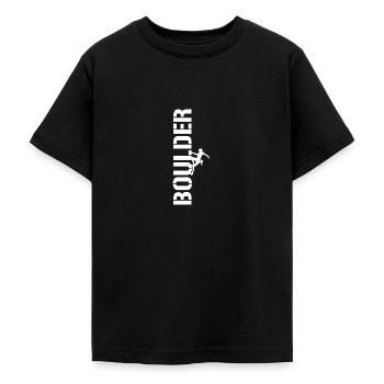 Boulder Klettern - Teenager T-Shirt - Schwarz - Vorne - AI Model Teenager Male light (155cm)