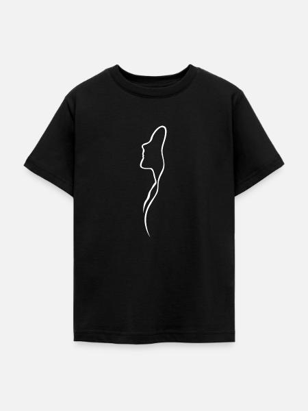 Silhouette Frau - Teenager T-Shirt - Schwarz