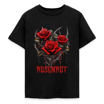 Rosenrot Dornen - Teenager T-Shirt - Schwarz - Vorne - AI Model Teenager Male light (155cm)