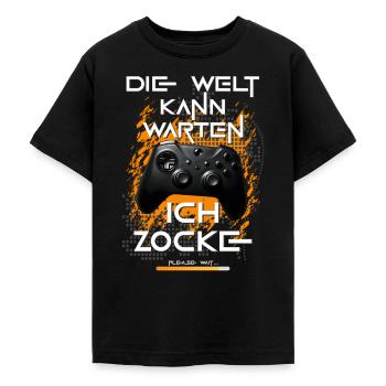 Gamer Zocker Gaming Konsole Videospiele Lustig - Teenager T-Shirt - Schwarz - Vorne - AI Model Teenager Male light (155cm)