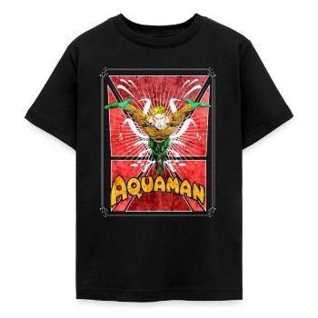 Aquaman Vintage Cover - Teenager T-Shirt - Schwarz - Vorne - AI Model Teenager Male light (155cm)