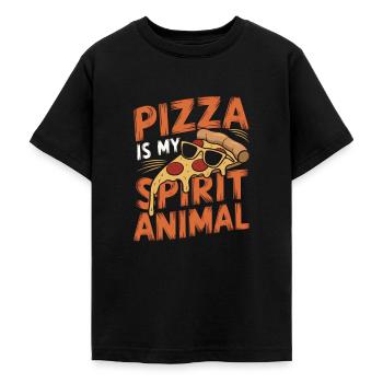 Lustiger Pizza Spruch Pizza Liebhaber - Teenager T-Shirt - Schwarz - Vorne - AI Model Teenager Male light (155cm)