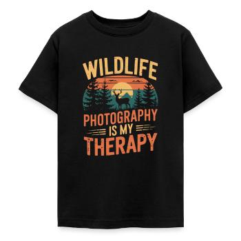 Photographie de nature Photographie animalière Photographie - T-shirt Ado - noir - Devant - AI Model Teenager Male light (155cm)