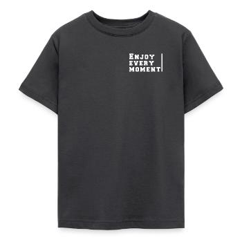enjoy every moment - Teenage T-Shirt - dark grey - Front - AI Model Teenager Male light (155cm)
