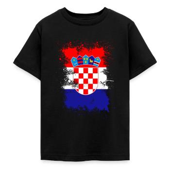 Kroatien - Teenager T-Shirt - Schwarz - Vorne - AI Model Teenager Male light (155cm)