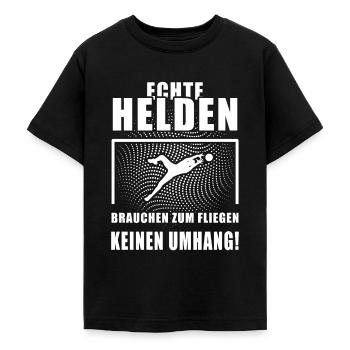 Echte Helden Tothüter Torwart cooler Spruch Sport - Teenager T-Shirt - Schwarz - Vorne - AI Model Teenager Male light (155cm)