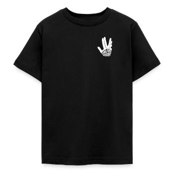 Star Trek Discovery Vulkanischer Gruß Weiß - Teenager T-Shirt - Schwarz - Vorne - AI Model Teenager Male light (155cm)