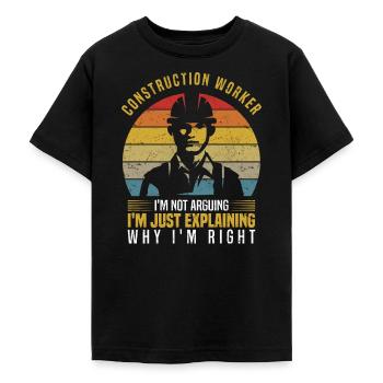 Roofer - Teenage T-Shirt - black - Front - AI Model Teenager Male light (155cm)