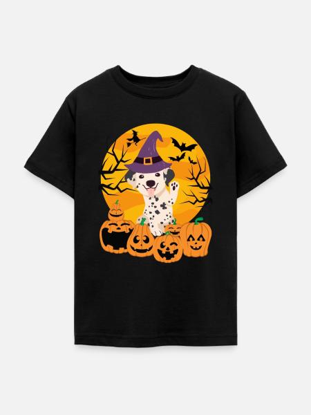Dalmatiner Halloween Kostüm Hund - Teenager T-Shirt - Schwarz