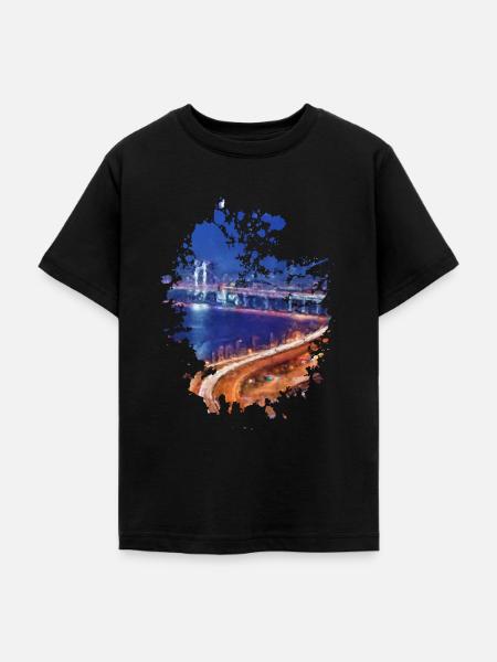 Highway - Teenager T-Shirt - Schwarz