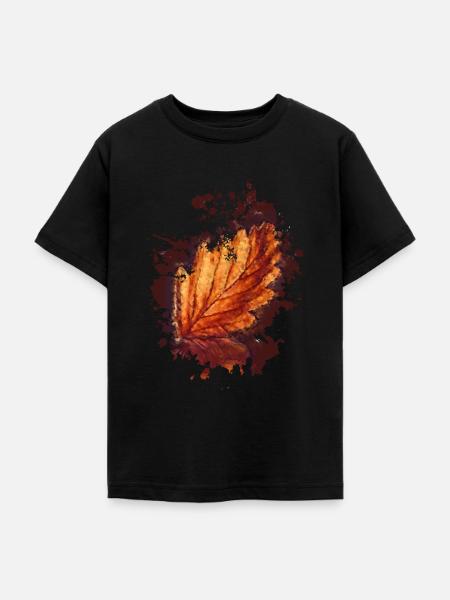 Blatt - Teenager T-Shirt - Schwarz