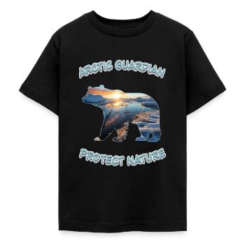 Arctic Guardian - Teenage T-Shirt - black - Front - AI Model Teenager Male light (155cm)
