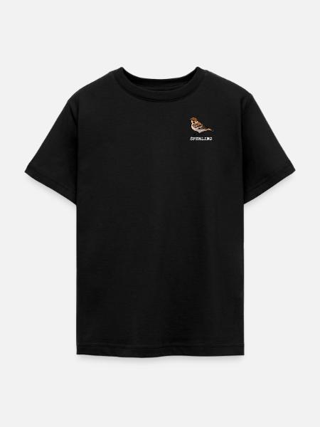 Sperling mit Name hell - Teenager T-Shirt - Schwarz