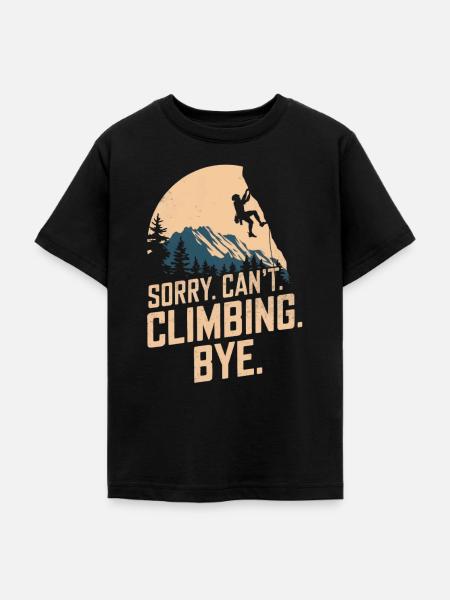 Klettern Freeclimbing felsklettern Spruch - Teenager T-Shirt - Schwarz