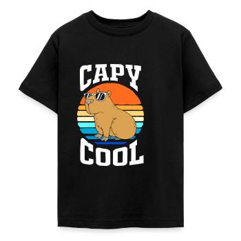 Capibara Capybara - Teenager T-Shirt - Schwarz - Vorne - AI Model Teenager Male light (155cm)