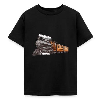 Dampflok auf Tour - Teenager T-Shirt - Schwarz - Vorne - AI Model Teenager Male light (155cm)