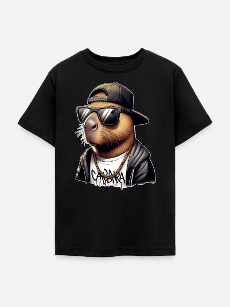 Capybara - Teenager T-Shirt - Schwarz