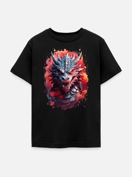Düsterer Drache der Finsternis - Teenager T-Shirt - Schwarz