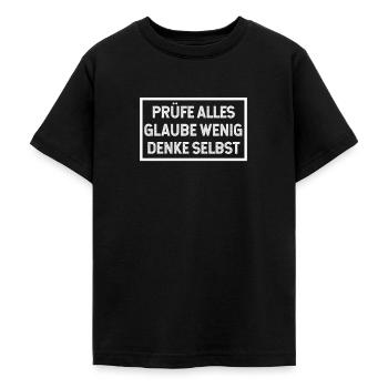 sprüche, lustige sprüche, lustige, humor, spruch - Teenager T-Shirt - Schwarz - Vorne - AI Model Teenager Male light (155cm)