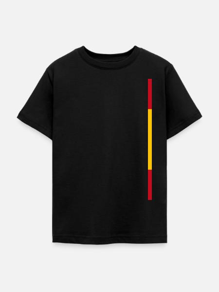 Spanienflagge Style Streifen - Teenager T-Shirt - Schwarz