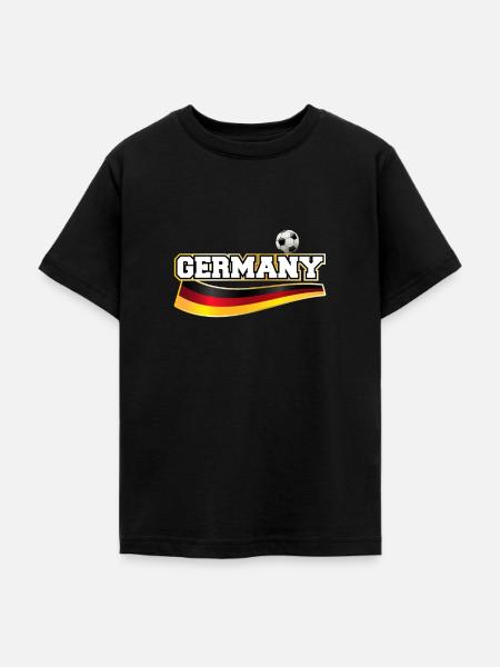 Germany Fussball Gold Motiv - Teenager T-Shirt - Schwarz
