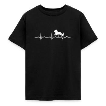Islandpferd Herzschlag - Teenager T-Shirt - Schwarz - Vorne - AI Model Teenager Male light (155cm)