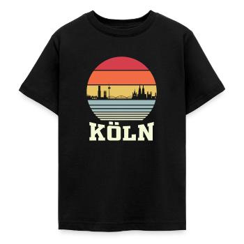 Köln Skyline Kölner Dom Geschenkidee - Teenager T-Shirt - Schwarz - Vorne - AI Model Teenager Male light (155cm)