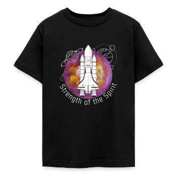 Space, Space shuttle, Planets - Teenage T-Shirt - black - Front - AI Model Teenager Male light (155cm)