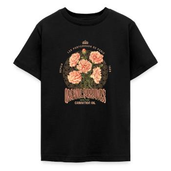 Parfüm Nelken Vintage-Plakat, alte Reklame - Teenager T-Shirt - Schwarz - Vorne - AI Model Teenager Male light (155cm)