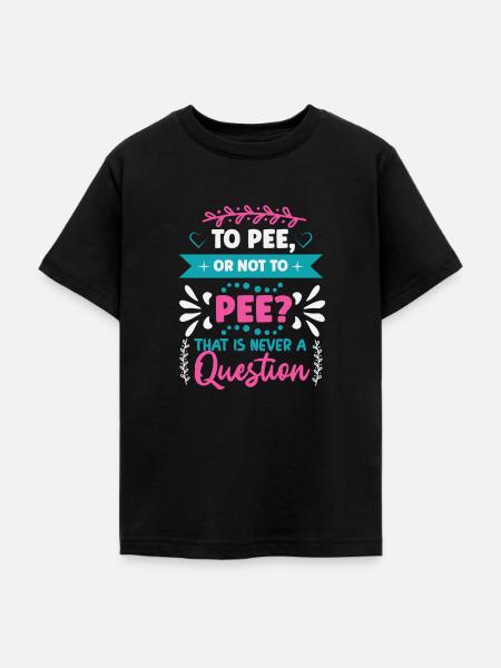 Pinkeln oder nicht PINKELN? - Teenager T-Shirt - Schwarz