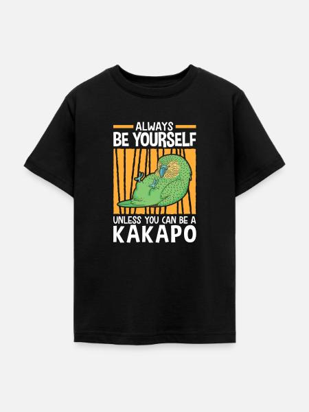 Sei ein Kakapo flugunfähiger Papagei - Teenager T-Shirt - Schwarz