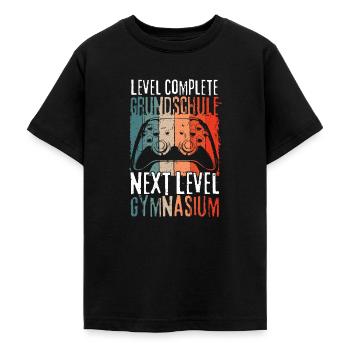 Level Complete Grundschule Einschulung Gymnasium - Teenager T-Shirt - Schwarz - Vorne - AI Model Teenager Male light (155cm)