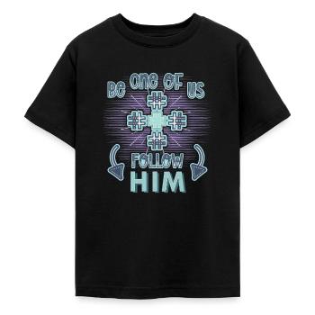 Christlicher Spruch Jesus Christus, Kreuz - Teenager T-Shirt - Schwarz - Vorne - AI Model Teenager Male light (155cm)