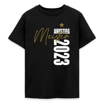 Meister 2023 Aufstiegstrikot Aufstieg 23 - Teenager T-Shirt - Schwarz - Vorne - AI Model Teenager Male light (155cm)