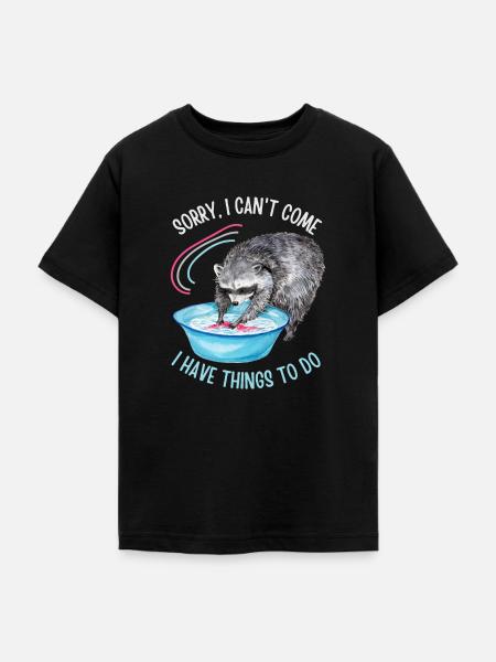 Waschbären-Motiv, lustiger Spruch, Bären waschen - Teenager T-Shirt - Schwarz