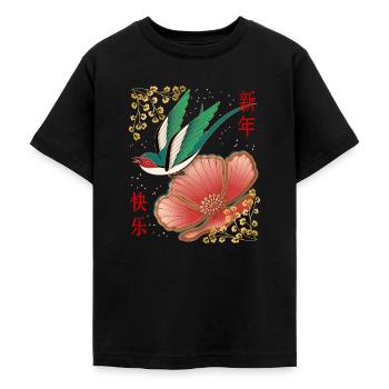 Chinese New Year, China Happy New Year - Teenage T-Shirt - black - Front - AI Model Teenager Male light (155cm)