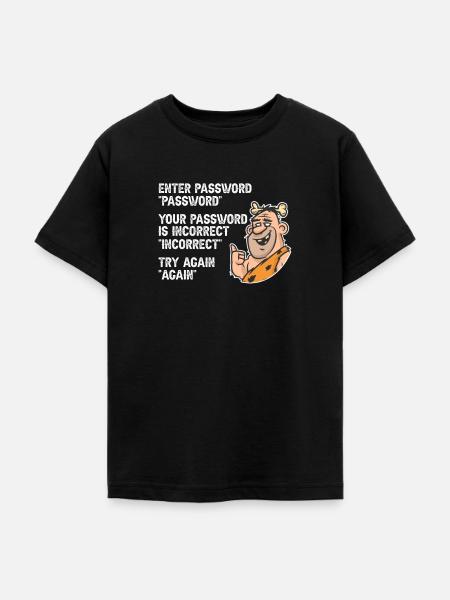 Lustige Caveman - Teenager T-Shirt - Schwarz