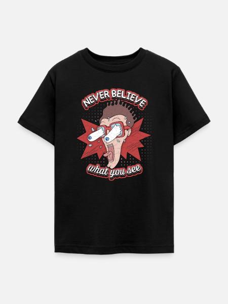 Comic, Comic-Strips, Crazy Man, lustiger Spruch - Teenager T-Shirt - Schwarz