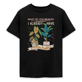 Plant-Daddy, Plant-Mommy, Plant Lover Plantes en pot - T-shirt Ado - noir - Devant - AI Model Teenager Male light (155cm)